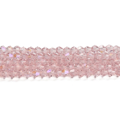 Transparent Electroplate Glass Beads Strands EGLA-A039-T6mm-L26-1
