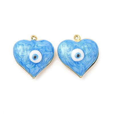 Brass Enamel Pendants KK-E075-03G-1