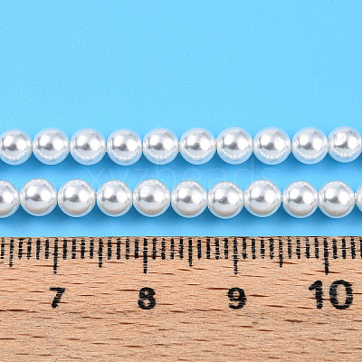 Baking Paint Pearlized Glass Pearl Bead Strands HY-N002-4mm-A12-1