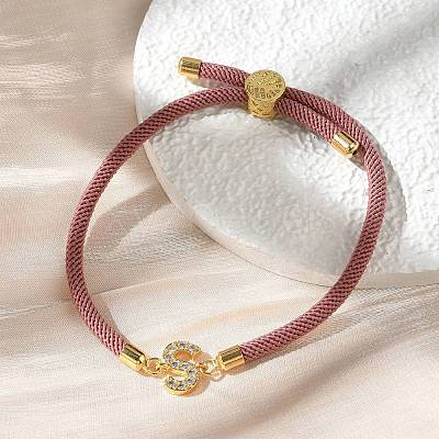 Adjustable Nylon Cord Bracelets X-BJEW-C096-01G-19-1
