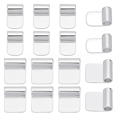 18Pcs 2 Styles Rack Plating Brass Glue-on Flat Pad Bails KK-AR0001-80C-1