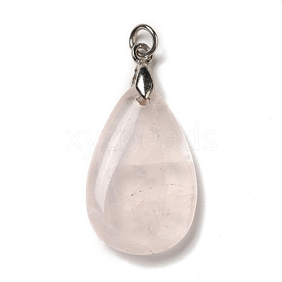 Natural Rose Quartz Pendants G-H286-04P-01-1