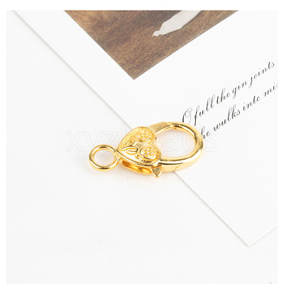 Zinc Alloy Lobster Claw Clasps PURS-PW0005-072G-1