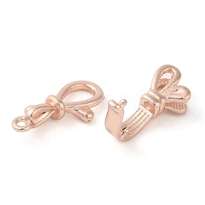 Rack Plating Brass Fold Over Clasps KK-B088-09RG-1