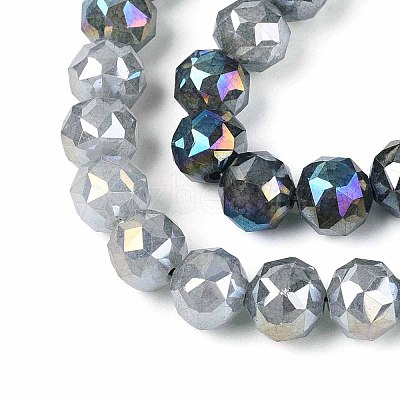Anti-Tarnish Electroplate Glass Beads Strands GLAA-N064-8mm-M-1