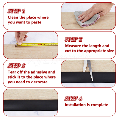 Self-adhesion PVC Edge Guard Strips DIY-WH0591-569B-1