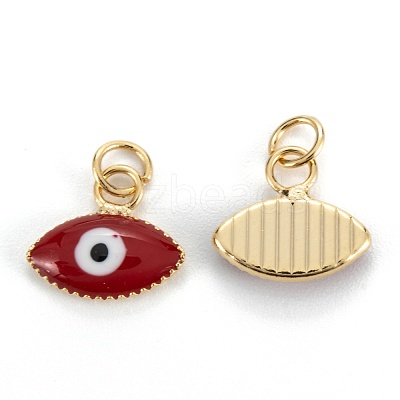 Brass Enamel Pendants KK-M220-03G-F-1