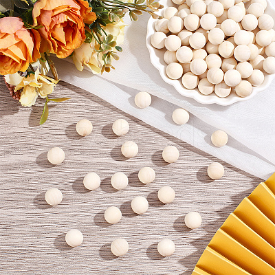 150Pcs Unfinished Wood Beads WOOD-PA0001-83B-1