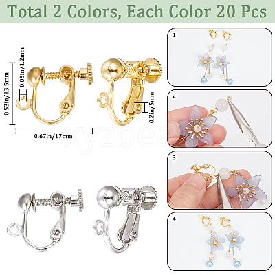 40Pcs 2 Colors Brass Converter Findings KK-SC0004-19-1