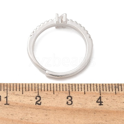 S925 Sterling Silver Adjustable Letter Rings for Women RJEW-M068-01P-N-1