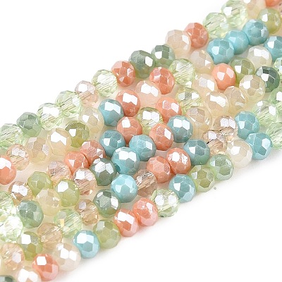 Electroplate Glass Beads Strands X-GLAA-T023-A16-07-1