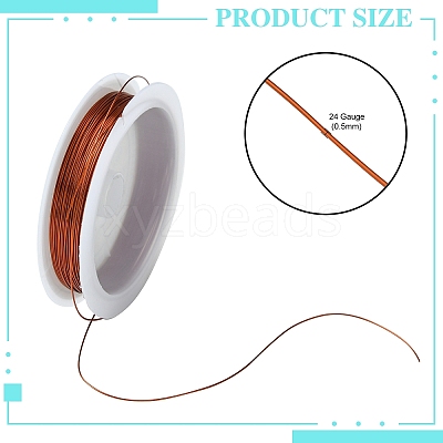 Round Copper Jewelry Wire CWIR-S002-0.5mm-M-1