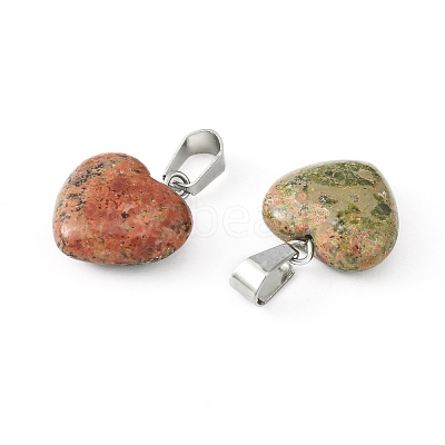 Natural Unakite Pendants G-Q371-15-1