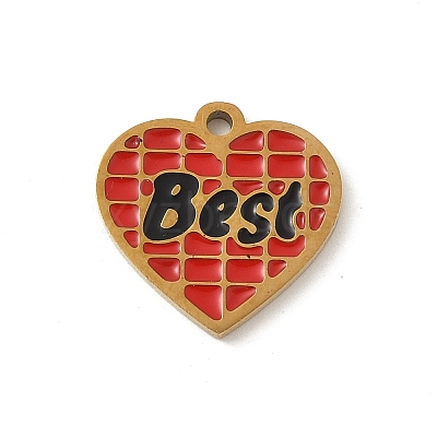 304 Stainless Steel Enamel Charms LS-STAS-P388-19C-G-1