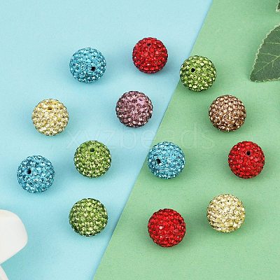 Pave Disco Ball Beads RB-Q195-14mm-M-1