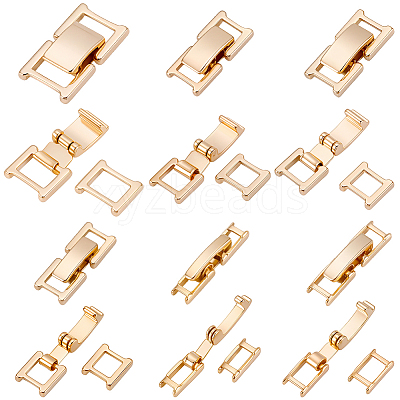 6 Styles Brass Watch Band Clasps KK-BBC0024-21G-1