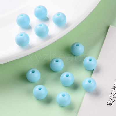 Opaque Acrylic Beads X-MACR-S370-C8mm-A07-1