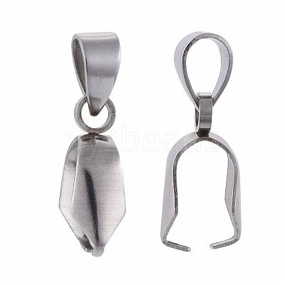 Tarnish Resistant 304 Stainless Steel Ice Pick Pinch Bails X-STAS-Q182-01-1