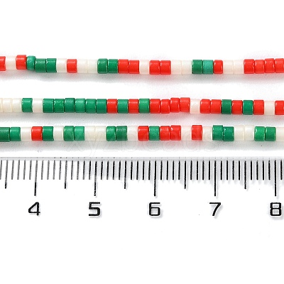Christmas Theme Handmade Lampwork Beads Strands LAMP-L078-008L-1