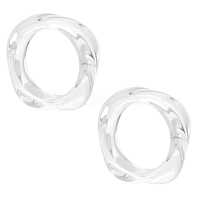 2Pcs Acrylic Bangles for Women BJEW-UN0001-77-1