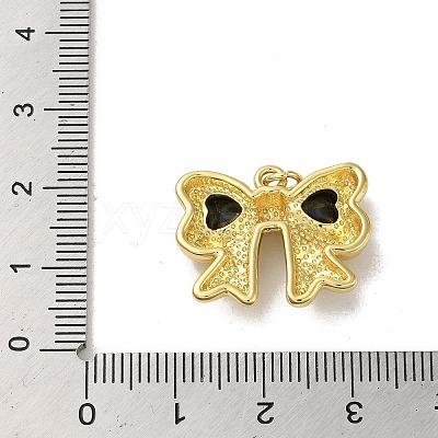 Rack Plating Brass Micro Pave Cubic Zirconia Pendants KK-H473-08A-G-1