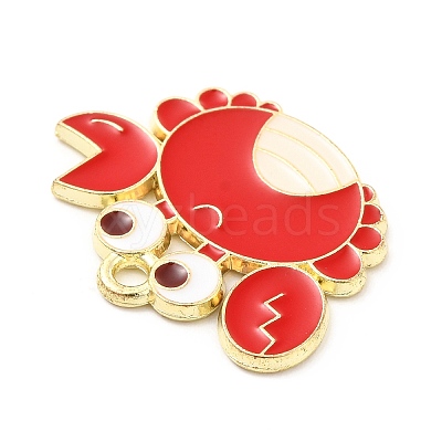 Sea Animal Alloy Enamel Pendants ENAM-D041-07H-1