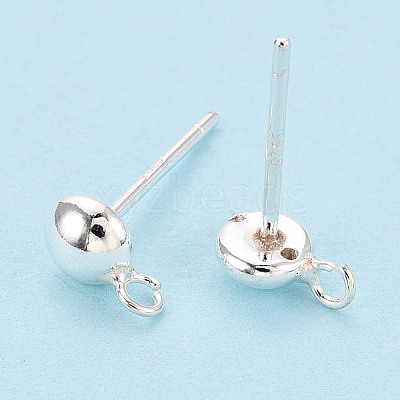 925 Sterling Silver Stud Earring Findings STER-N017-11S-1