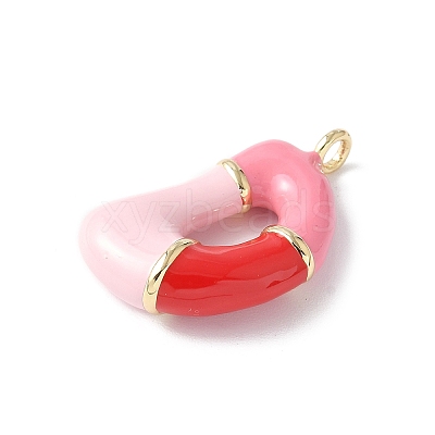Brass Enamel Pendants KK-E093-03G-D-02-1