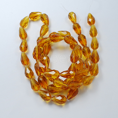 Glass Beads Strands GLAA-R024-6x4mm-10-1
