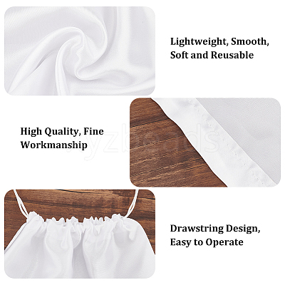 Rectangle Satin Dustproof Bags ABAG-WH0031-35-1