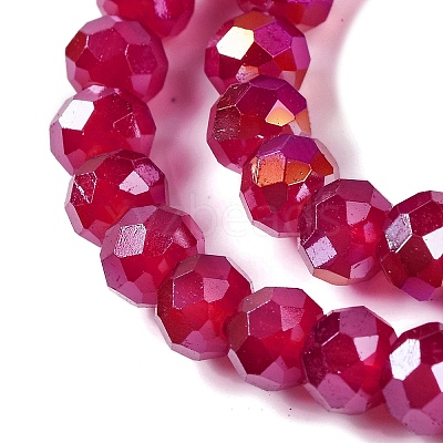 Baking Electroplate Glass Beads Strands LS-DGLA-A039-J6MM-B02-1