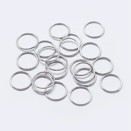 Anti-Tarnish Rhodium Plated 925 Sterling Silver Round Rings STER-F036-03P-0.5x4-1