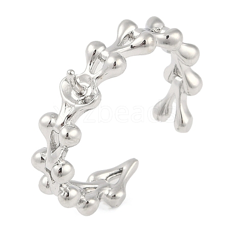 Brass Cuff Finger Ring Settings LS-KK-L219-15B-P-1