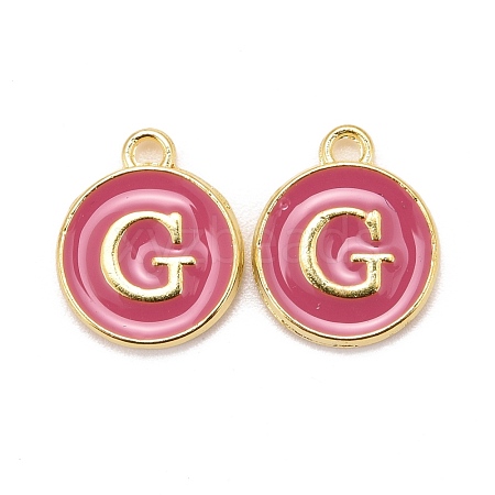 Golden Plated Alloy Enamel Charms ENAM-S118-08G-1