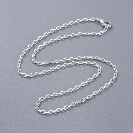 Brass Cable Chain Fine Necklaces NJEW-BB10869-16-1