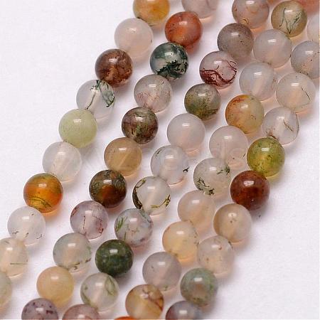 Natural Indian Agate Bead Strands G-K146-62-3mm-1