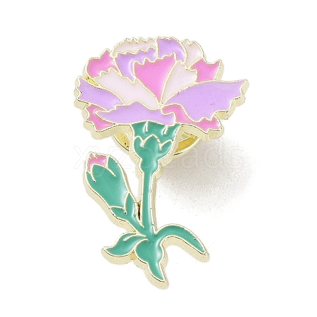 Flower Alloy Enamel Pin Brooches JEWB-C029-06B-G-1