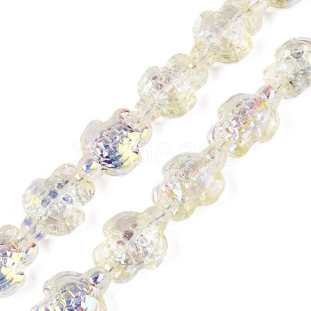Electroplate Transparent Glass Beads Strands EGLA-N055-04A-10-1