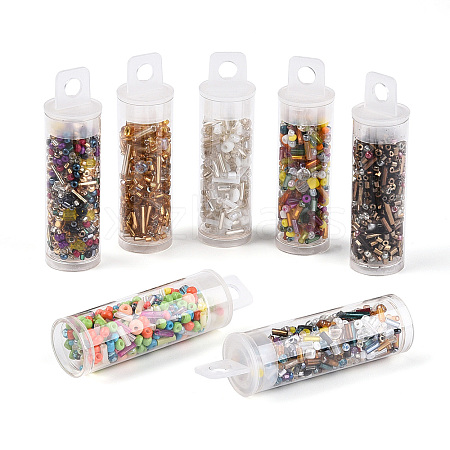 7 Bottles DIY Glass Seed Beads Sets DIY-N006-02F-1