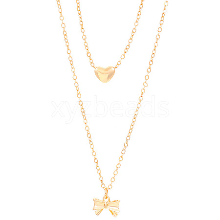 Alloy Double Layer Necklaces PW-WGE57FA-05-1