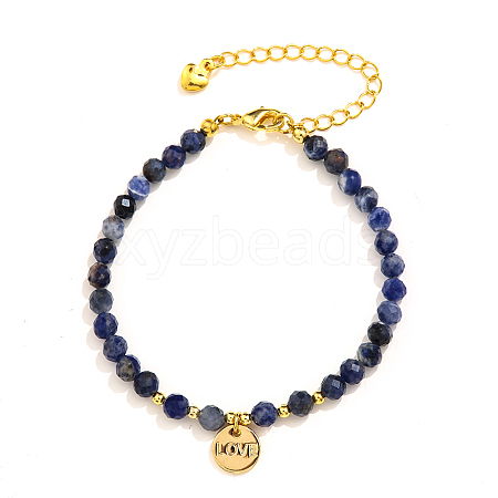 Natural Gemstone Beads Stretch Bracelets PN0499-3-1