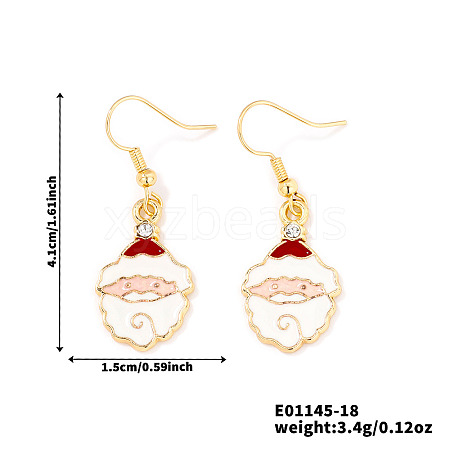 Christmas Theme Brass Dangle Earrings IP2522-18-1