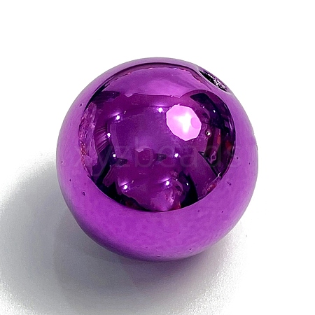 Opaque Acrylic Beads PACR-WH0002-008E-1