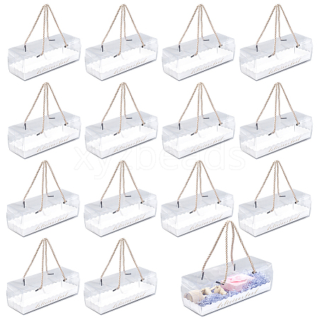 Rectangle Folding Paper & Plastic Storage Boxes with Polyester Rope Handle CON-WH0089-171B-01-1
