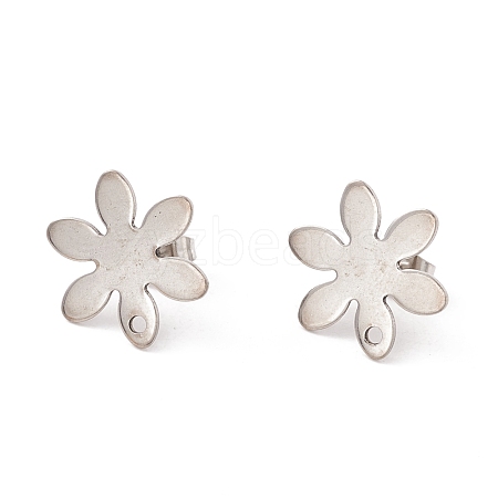 Non-Tarnish 201 Stainless Steel Stud Earring Findings STAS-G266-03P-1