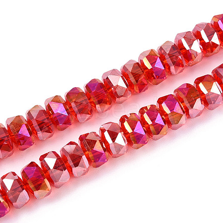 Electroplate Glass Beads Strands EGLA-T021-20I-1