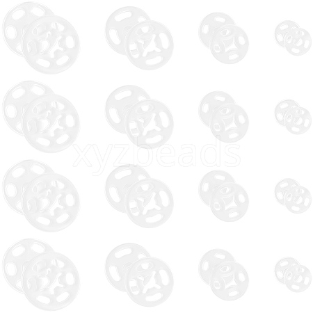 80Sets 4 Styles Resin Snap Buttons FIND-CY0001-44-1