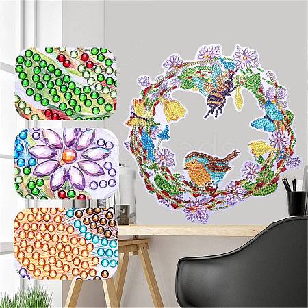 Wreath with Butterfly & Bee & Bird DIY Diamond Painting Display Kits PW-WG4AF8A-01-1