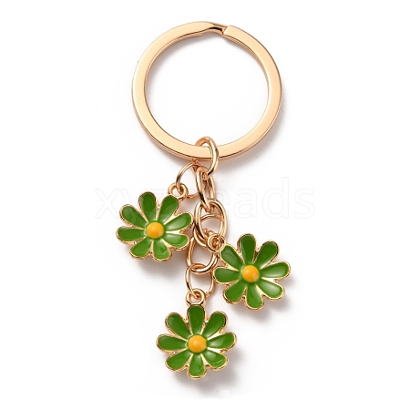 Cute Enamel Keychain KEYC-WH0025-048G-03-1