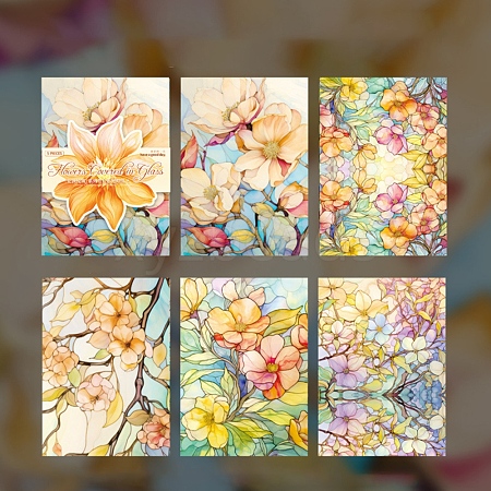 5Pcs Flower Scrapbook Paper Pads PW-WG9A6E9-02-1